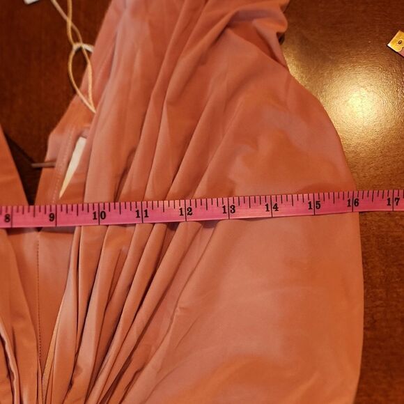 Misa Los Angeles Sleeveless V-Neck Party Bridesmaid High Low Formal Dress Pink - Picture 11 of 16